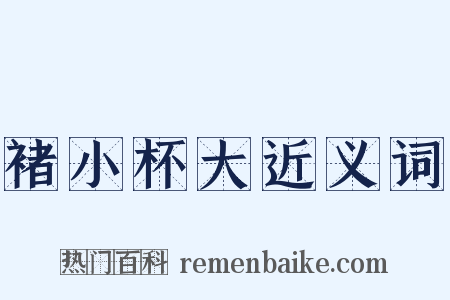 褚小杯大近义词是什么意思的图片